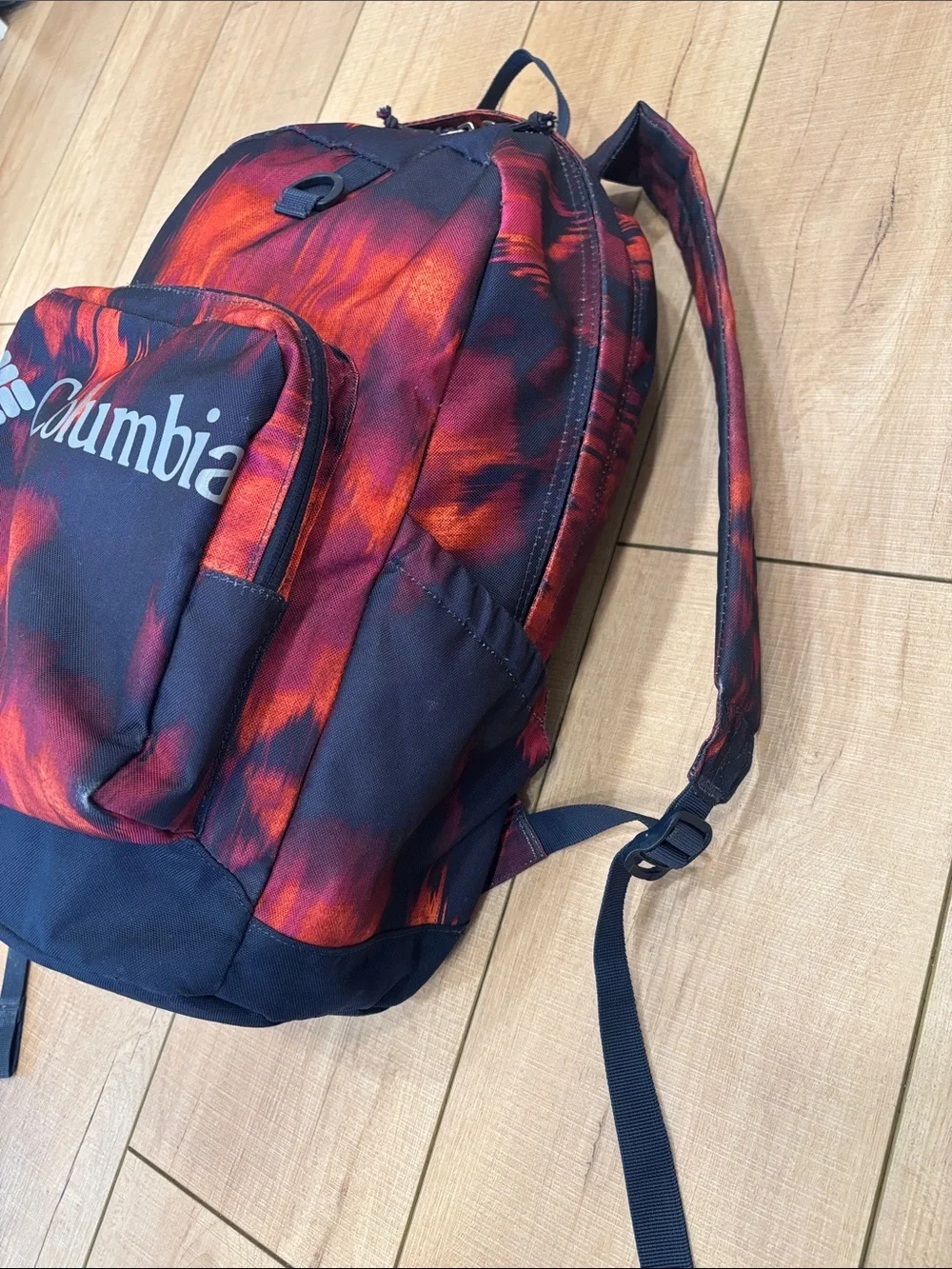 Columbia Red and Orange Graphic Backpack